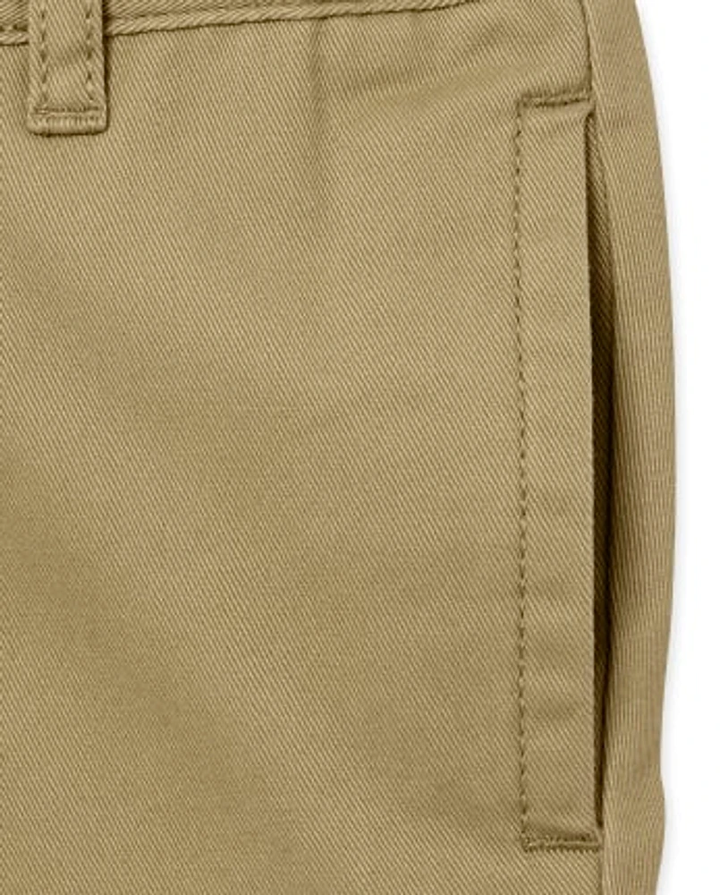 Lot de 5 pantalons chino droits extensibles uniformes pour bébés et tout-petits garçons