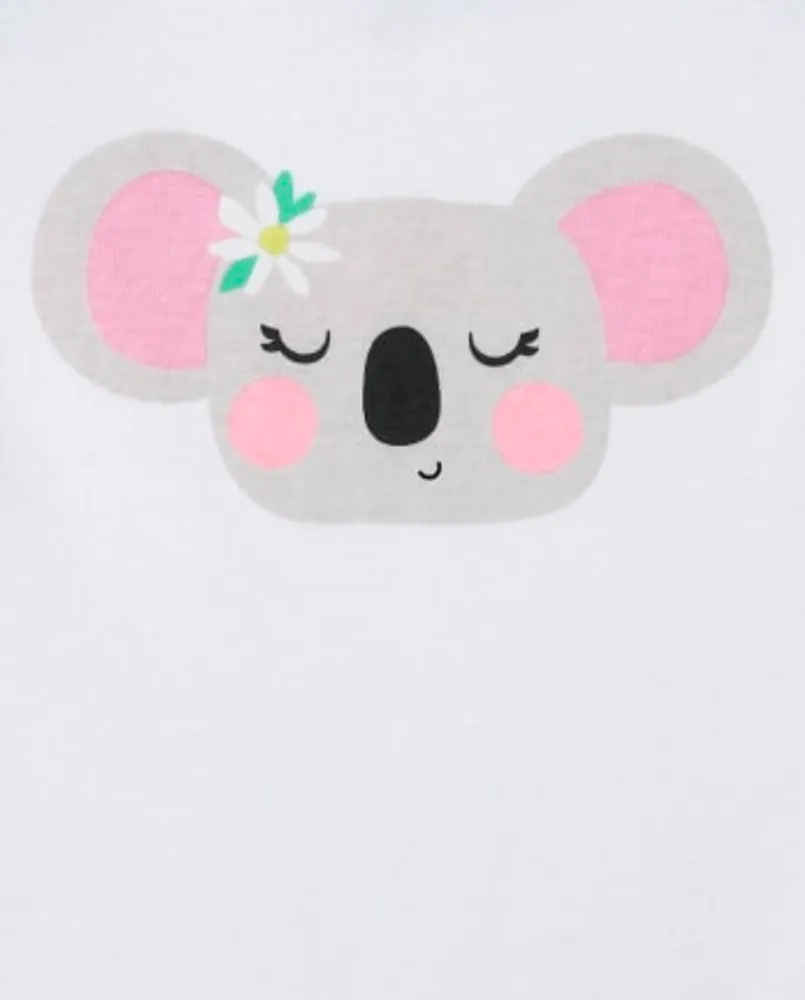 Baby And Toddler Girls Unicorn Koala Snug Fit Cotton Pajamas 2-Pack