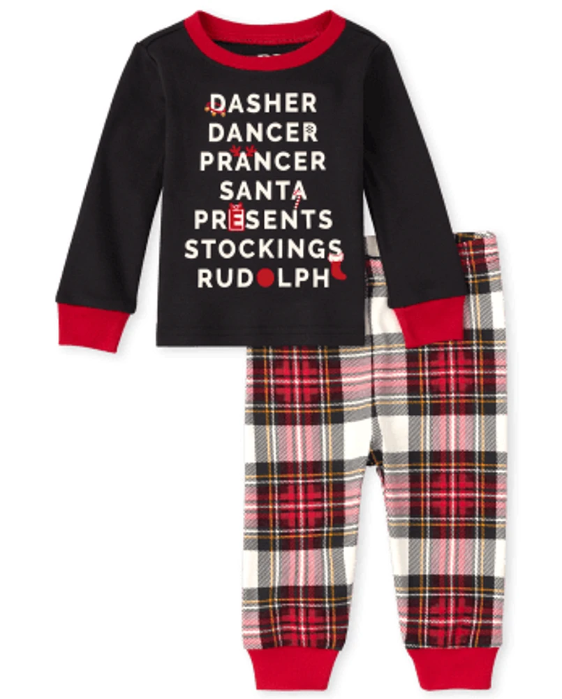 Pyjama unisexe en coton ajusté pour bébé et tout-petit