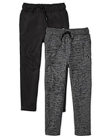 Boys Moisture Wicking Fleece Pants 2-Pack