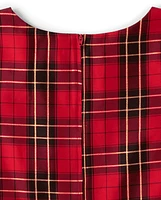 Womens Matching Family Plaid Dress