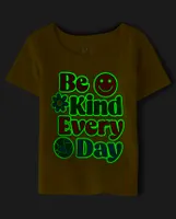 Baby And Toddler Girls Glow Be Kind Snug Fit Cotton Pajamas