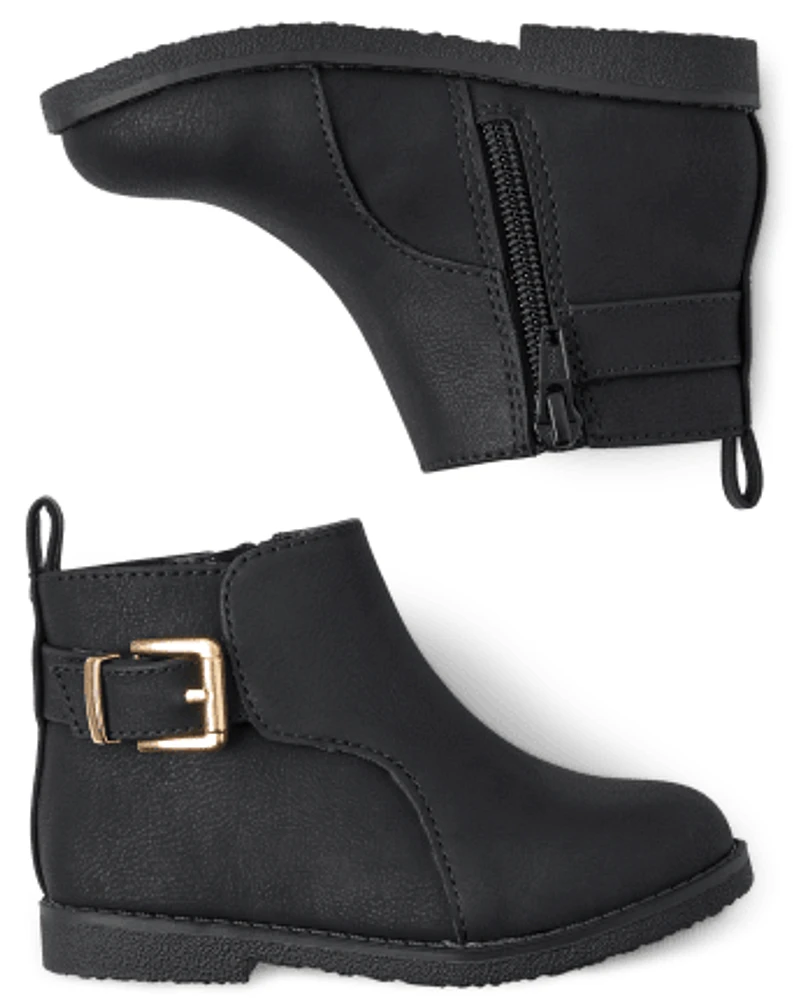 Toddler Girls Buckle Booties
