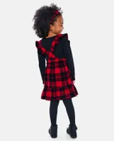 Toddler Girls Buffalo Plaid 2-Piece Outfit Set