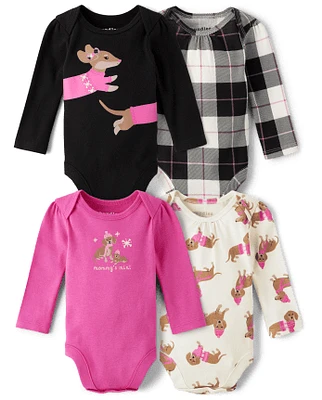Lot de 4 cache-couches pour chien bébé fille