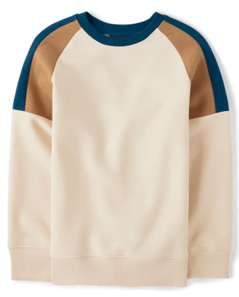 Boys Colorblock Fleece Sweatshirt