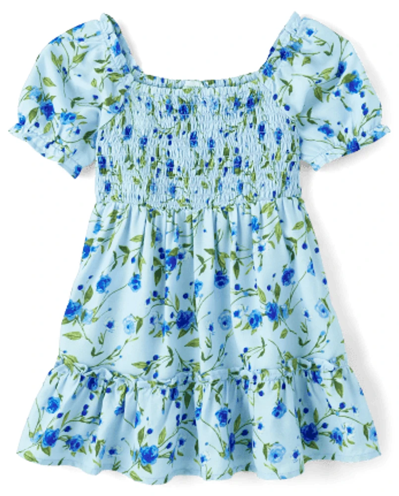 Toddler Girls Mommy And Me Floral Ruffle Dress
