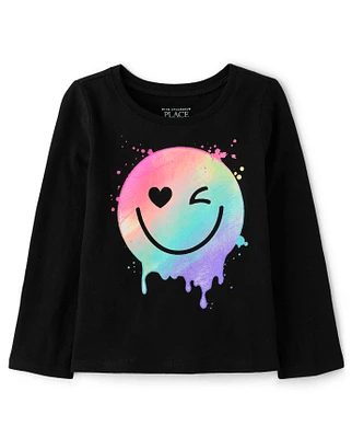 T-shirt graphique arc-en-ciel pour bébés et petites filles