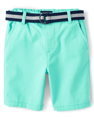 Boys Belted Chino Shorts