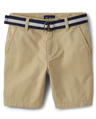 Boys Belted Chino Shorts