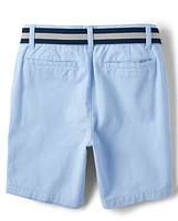 Boys Belted Chino Shorts