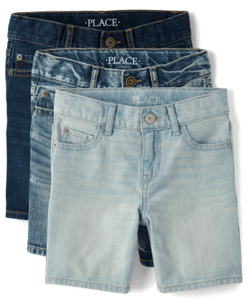 Boys Denim Shorts 3-Pack