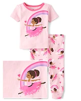 Baby And Toddler Girls Ballerina Snug Fit Cotton Pajamas