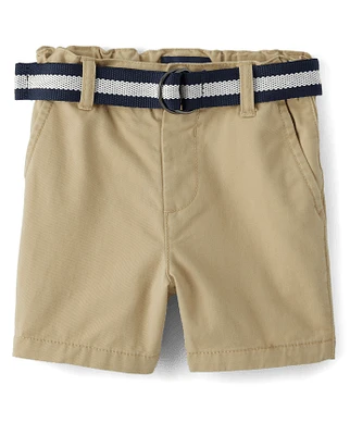 Baby And Toddler Boys Belted Chino Shorts