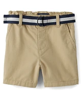 Baby And Toddler Boys Belted Chino Shorts