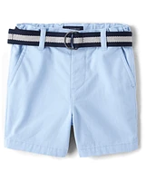 Baby And Toddler Boys Belted Chino Shorts