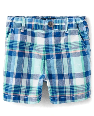 Baby And Toddler Boys Plaid Chino Shorts