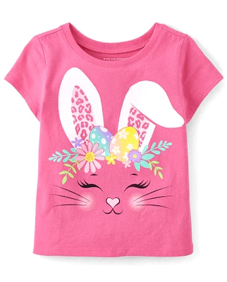 Baby And Toddler Girls Easter Bunny Graphic Tee