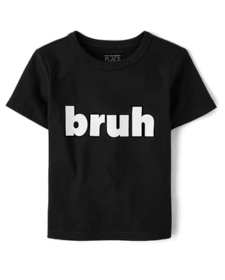 Baby And Toddler Boys Bruh Graphic Tee