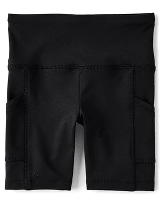 Girls Quick Dry High Rise Bike Shorts