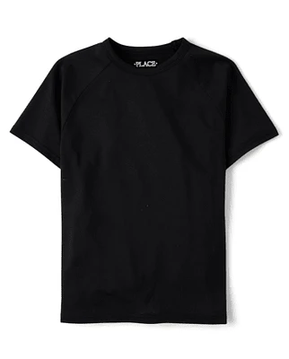 Boys Quick Dry Mesh Raglan Top