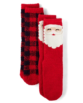 Adult Matching Family Santa Cozy Socks 2-Pack