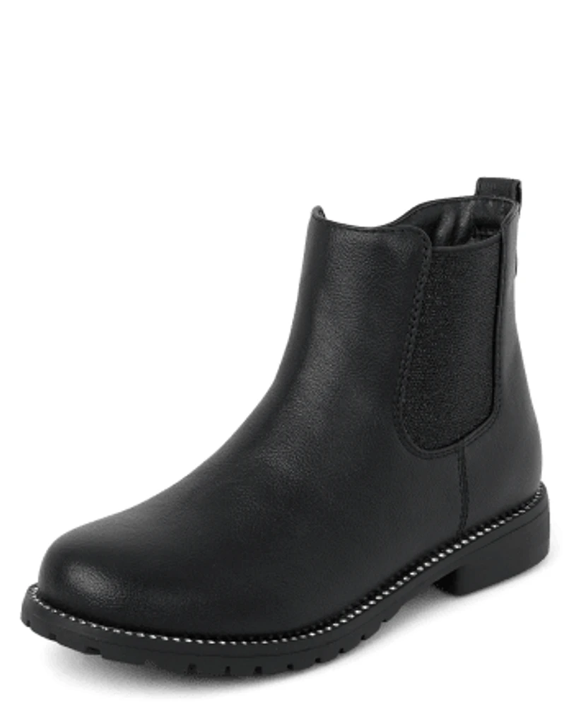 Girls Jeweled Chelsea Booties