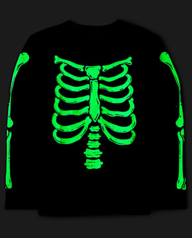 Kids Matching Family Glow Skeleton Graphic Tee