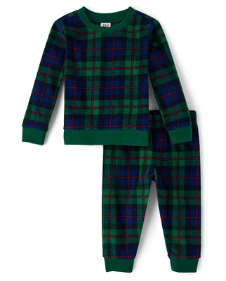 Baby And Toddler Matching Family Tartan Plaid Microfleece Pajamas