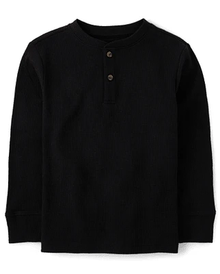 Boys Thermal Henley Top