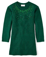 Girls Sequin Sweater Dress