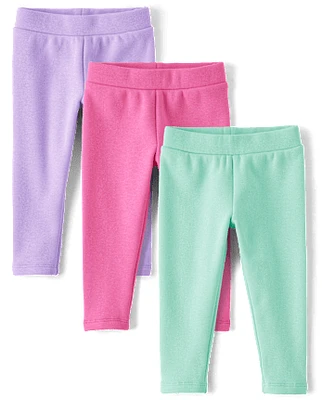 Toddler Girls Cozy Leggings 3-Pack