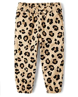 Baby And Toddler Girls Leopard Pull On Jogger Pants