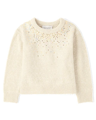 Toddler Girls Sequin Sweater