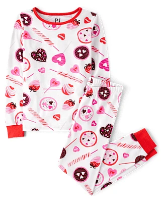 Pyjama ajusté en coton Candy pour filles