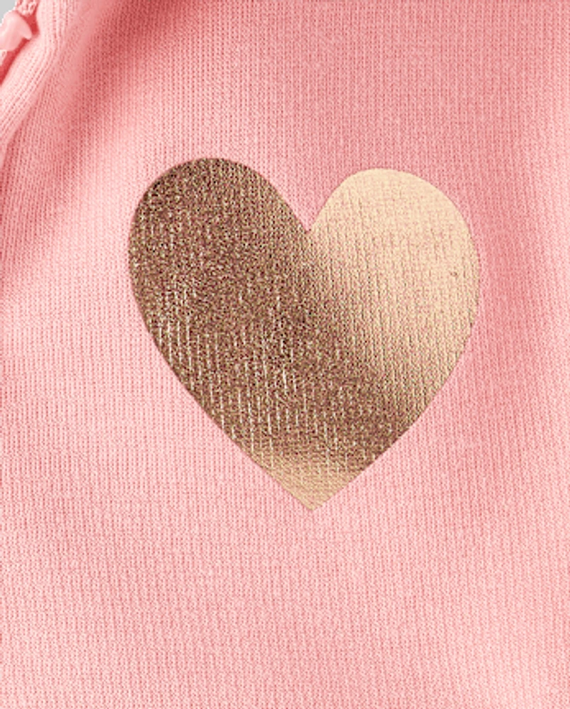 Girls Graphic Cozy Zip Up Hoodie