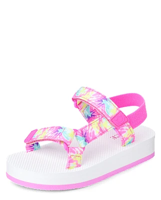 Girls Colorblock Webbed Sandals