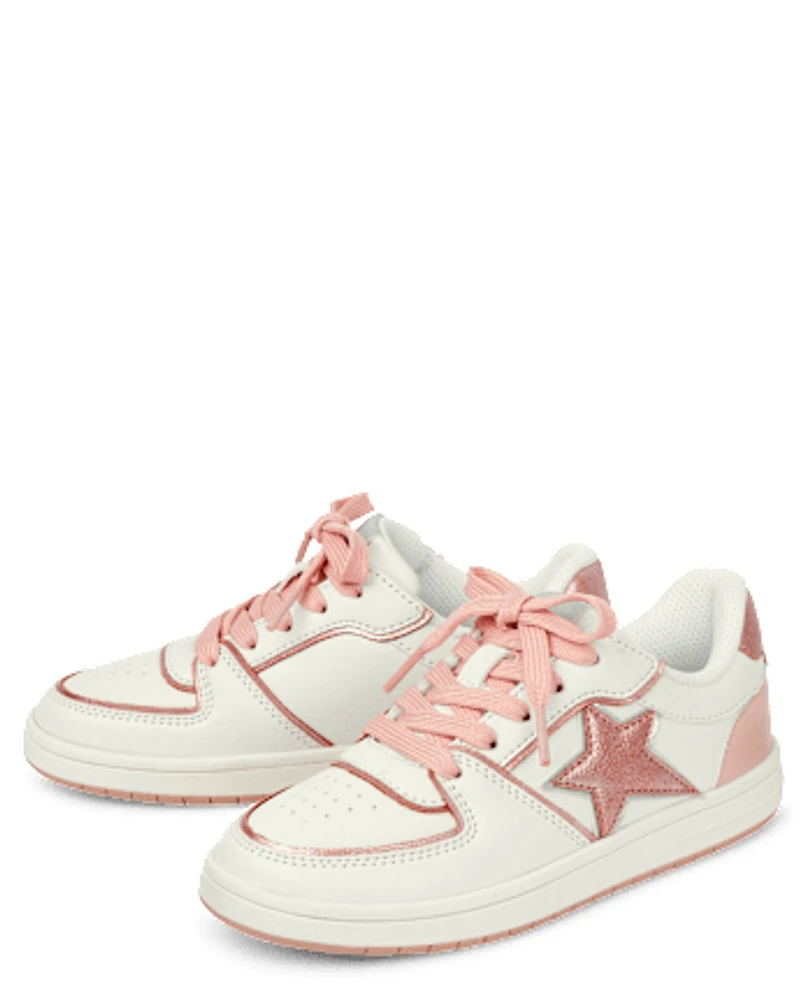 Girls Star Colorblock Low Top Sneakers