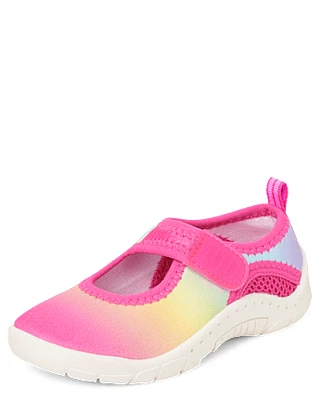 Toddler Girls Rainbow Ombre Water Shoes
