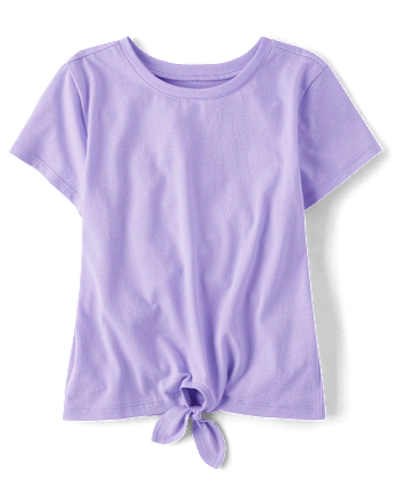 Girls Tie Front Top