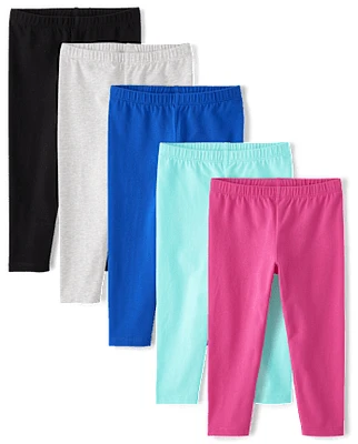 Girls Capri Leggings 5-Pack