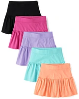 Lot de 5 jupes-shorts à volants pour fille