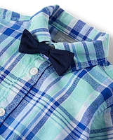 Baby Boys Dad And Me Plaid Poplin 2-Piece Outfit Set