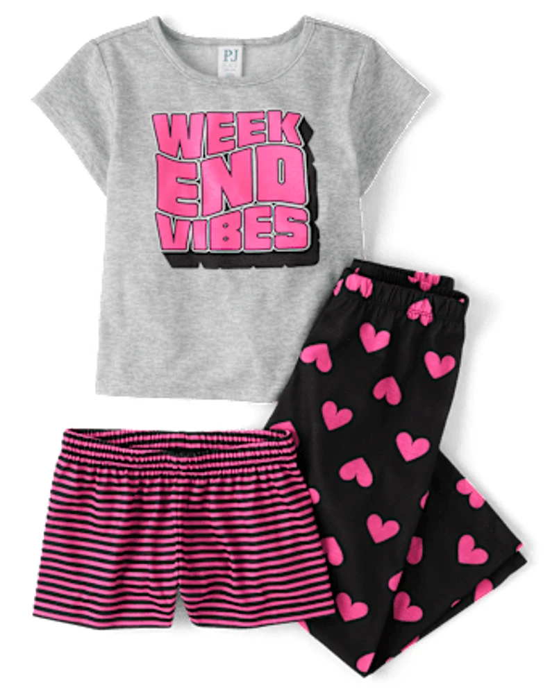 Girls Weekend Vibes 3-Piece Pajama Set