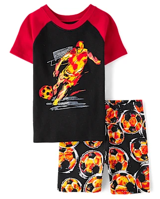 Pyjama de football ajusté en coton pour garçon