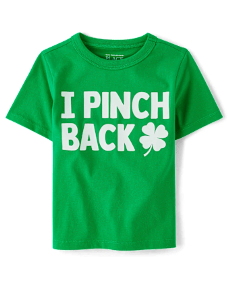 Baby And Toddler St. Patrick's Day I Pinch Back Graphic Tee