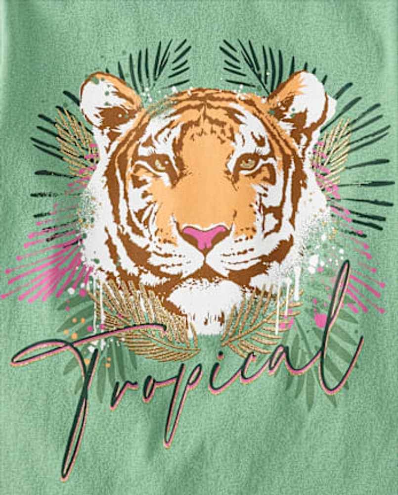 Lot de 4 t-shirts graphiques tendance pour filles