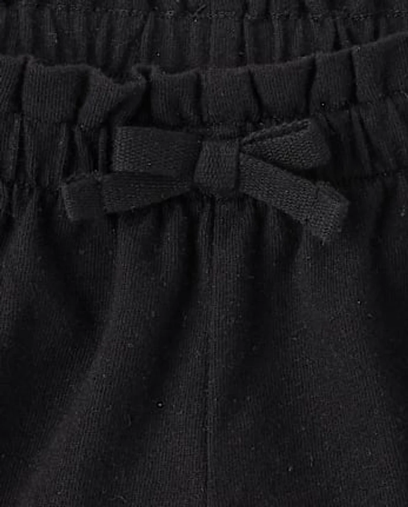Lot de 4 shorts léopard à taille froncée pour petites filles