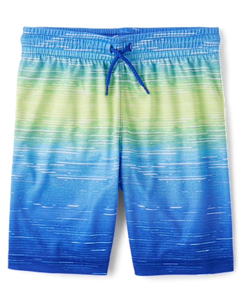 Boys Print Mesh Performance Basketball Shorts