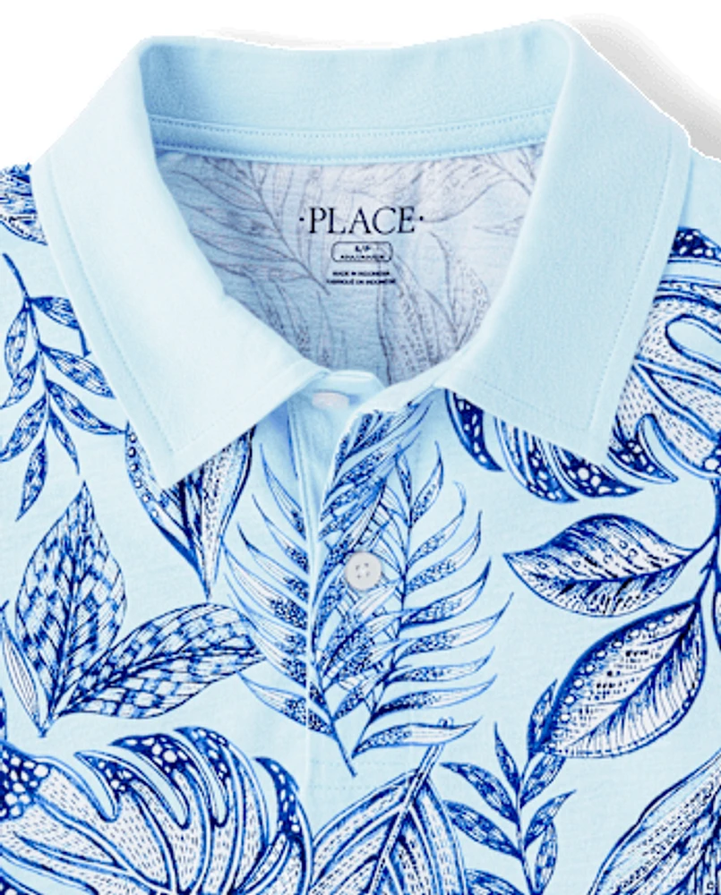 Mens Matching Family Tropical Polo
